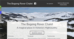 Desktop Screenshot of bogongroverchalet.org.au