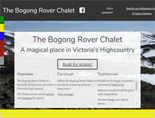 Tablet Screenshot of bogongroverchalet.org.au